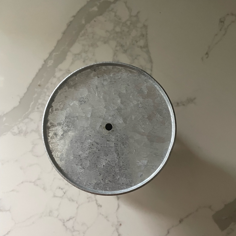 Galvanized Metal Milk Can Trio with Stand - Picture 9 of 13